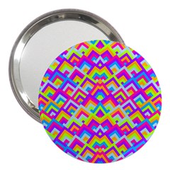 Colorful Trendy Chic Modern Chevron Pattern 3  Handbag Mirrors by GardenOfOphir