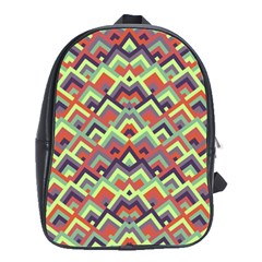 Trendy Chic Modern Chevron Pattern School Bags(large)  by GardenOfOphir