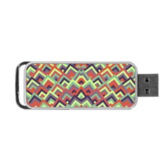 Trendy Chic Modern Chevron Pattern Portable Usb Flash (two Sides) by GardenOfOphir