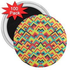 Trendy Chic Modern Chevron Pattern 3  Magnets (100 Pack) by GardenOfOphir