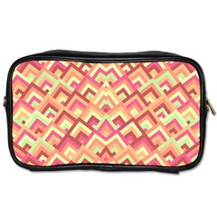 Trendy Chic Modern Chevron Pattern Toiletries Bags by GardenOfOphir