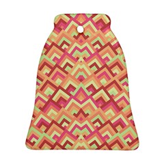 Trendy Chic Modern Chevron Pattern Bell Ornament (2 Sides)