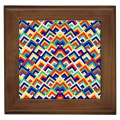 Trendy Chic Modern Chevron Pattern Framed Tiles by GardenOfOphir