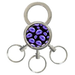 Sassy Purple Puckered Lips  3-ring Key Chains by OCDesignss