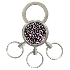 Pink Cheetah Bling  3-ring Key Chains by OCDesignss
