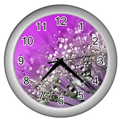 Dandelion 2015 0707 Wall Clocks (silver)  by JAMFoto