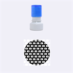 Modern Chic Vector Camera Illustration Pattern Rubber Round Stamps (Small) 1.12 x1.12  Stamp