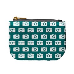 Modern Chic Vector Camera Illustration Pattern Mini Coin Purses