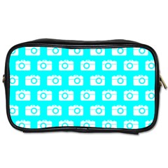 Modern Chic Vector Camera Illustration Pattern Toiletries Bags 2-side by GardenOfOphir