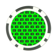 Modern Chic Vector Camera Illustration Pattern Poker Chip Card Guards (10 Pack)  by GardenOfOphir