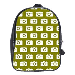 Modern Chic Vector Camera Illustration Pattern School Bags (xl)  by GardenOfOphir