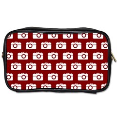 Modern Chic Vector Camera Illustration Pattern Toiletries Bags 2-side by GardenOfOphir