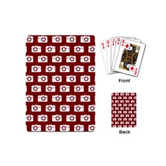 Modern Chic Vector Camera Illustration Pattern Playing Cards (mini)  by GardenOfOphir