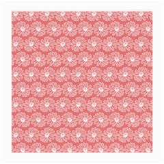 Coral Pink Gerbera Daisy Vector Tile Pattern Medium Glasses Cloth