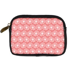 Coral Pink Gerbera Daisy Vector Tile Pattern Digital Camera Cases