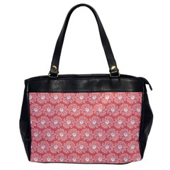 Coral Pink Gerbera Daisy Vector Tile Pattern Office Handbags by GardenOfOphir