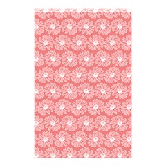 Coral Pink Gerbera Daisy Vector Tile Pattern Shower Curtain 48  x 72  (Small) 