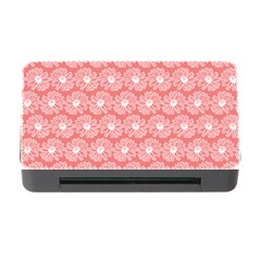 Coral Pink Gerbera Daisy Vector Tile Pattern Memory Card Reader with CF