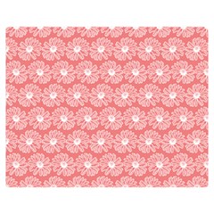 Coral Pink Gerbera Daisy Vector Tile Pattern Double Sided Flano Blanket (Medium) 