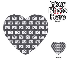 Modern Chic Vector Camera Illustration Pattern Multi-purpose Cards (heart)  by GardenOfOphir