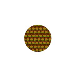 Burger Snadwich Food Tile Pattern 1  Mini Magnets by GardenOfOphir
