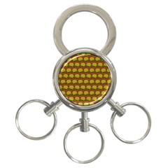 Burger Snadwich Food Tile Pattern 3-Ring Key Chains