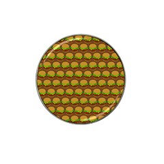 Burger Snadwich Food Tile Pattern Hat Clip Ball Marker (10 Pack) by GardenOfOphir