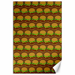 Burger Snadwich Food Tile Pattern Canvas 24  x 36 