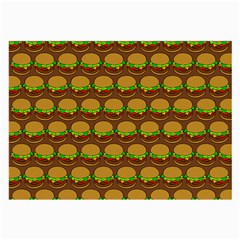 Burger Snadwich Food Tile Pattern Large Glasses Cloth (2-Side)