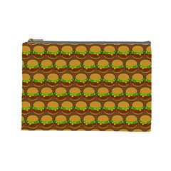 Burger Snadwich Food Tile Pattern Cosmetic Bag (Large) 