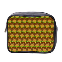 Burger Snadwich Food Tile Pattern Mini Toiletries Bag 2-Side