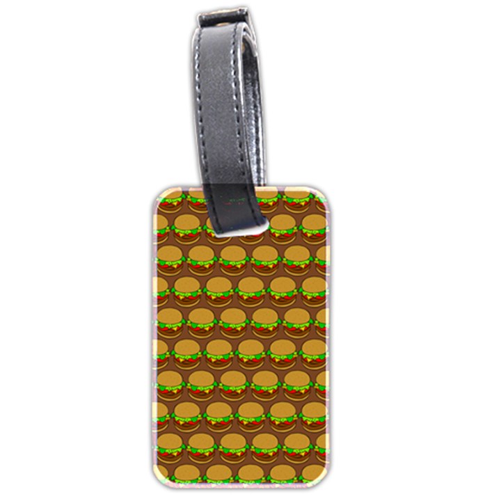 Burger Snadwich Food Tile Pattern Luggage Tags (Two Sides)