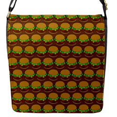 Burger Snadwich Food Tile Pattern Flap Messenger Bag (s) by GardenOfOphir