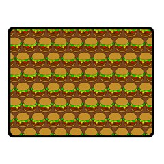 Burger Snadwich Food Tile Pattern Double Sided Fleece Blanket (Small) 