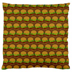 Burger Snadwich Food Tile Pattern Large Flano Cushion Cases (Two Sides) 