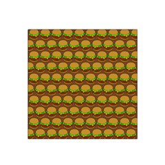 Burger Snadwich Food Tile Pattern Satin Bandana Scarf