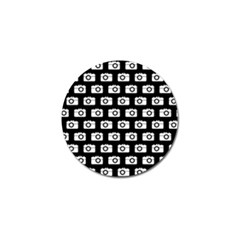 Modern Chic Vector Camera Illustration Pattern Golf Ball Marker by GardenOfOphir