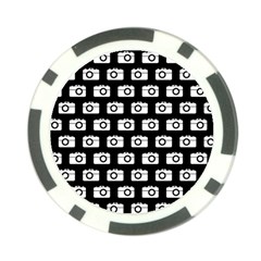 Modern Chic Vector Camera Illustration Pattern Poker Chip Card Guards (10 Pack)  by GardenOfOphir