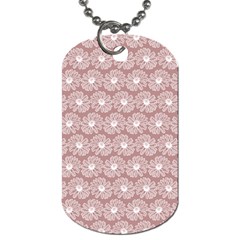 Gerbera Daisy Vector Tile Pattern Dog Tag (one Side) by GardenOfOphir