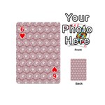 Gerbera Daisy Vector Tile Pattern Playing Cards 54 (Mini)  Front - Heart6