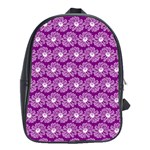 Gerbera Daisy Vector Tile Pattern School Bags (XL)  Front