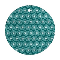 Gerbera Daisy Vector Tile Pattern Ornament (round)  by GardenOfOphir