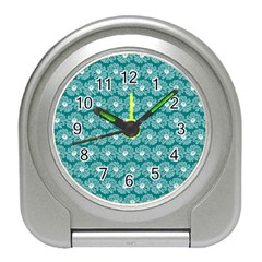 Gerbera Daisy Vector Tile Pattern Travel Alarm Clocks