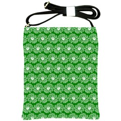 Gerbera Daisy Vector Tile Pattern Shoulder Sling Bags by GardenOfOphir