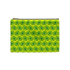 Gerbera Daisy Vector Tile Pattern Cosmetic Bag (medium)  by GardenOfOphir