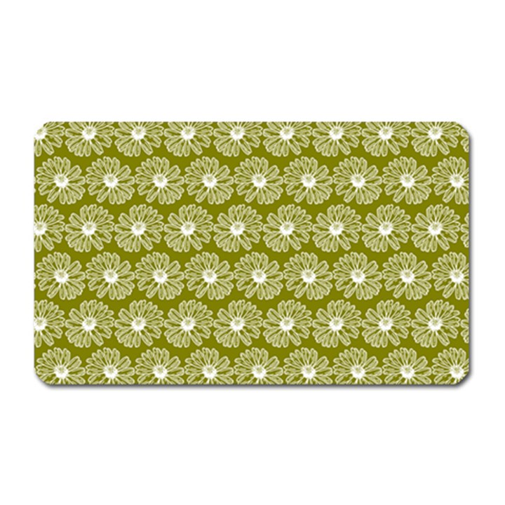 Gerbera Daisy Vector Tile Pattern Magnet (Rectangular)