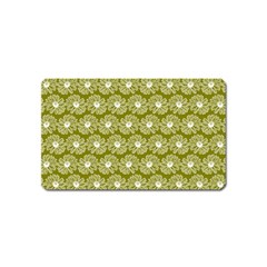 Gerbera Daisy Vector Tile Pattern Magnet (name Card) by GardenOfOphir