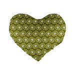 Gerbera Daisy Vector Tile Pattern Standard 16  Premium Flano Heart Shape Cushions Front