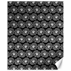 Black And White Gerbera Daisy Vector Tile Pattern Canvas 16  X 20   by GardenOfOphir