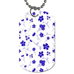 Sweet Shiny Flora Blue Dog Tag (one Side) by ImpressiveMoments